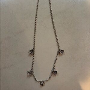 Elegant Silver Floral Necklace